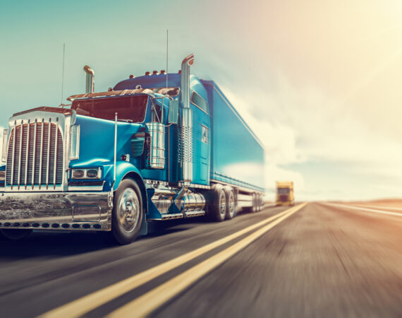 Sajacks - Blue truck on the highway